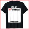 Maglietta in Cotone Nero con Firma Unica per il 18° Compleanno S-5XL