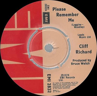 7-Zoll-Schallplatte CLIFF RICHARD - Please Remember Me EMI2832 EMI 1978 UK Pop Gebraucht