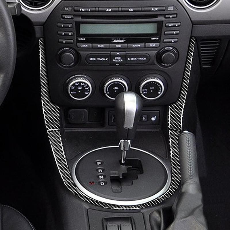 For Mazda MX-5 Miata 2009-2015 3 PCS Real Carbon Fiber Gear Shift U Shape/CD Side Panel Trim Car Interior