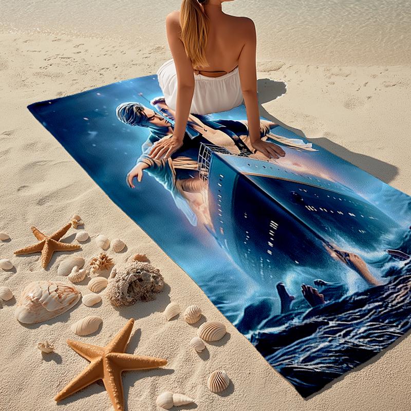 Titanic Mode Strandlaken: Ideaal voor Zomeravonturen Zacht, absorberend en sneldrogend geschikt voor zwemmen en baden