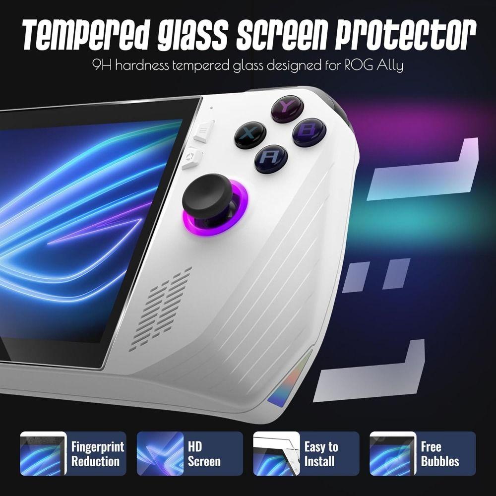 2pcs Game Accessories Screen Protector Tempered Glass for ROG Ally X 2024 Anti Fingerprint