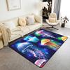 Jellyfish Marine Life Area Rug Dreamy Ocean Animal Non Slip Carpet for Kids Adults Fantasy Moon Clouds Starry Sky Decorative Rug