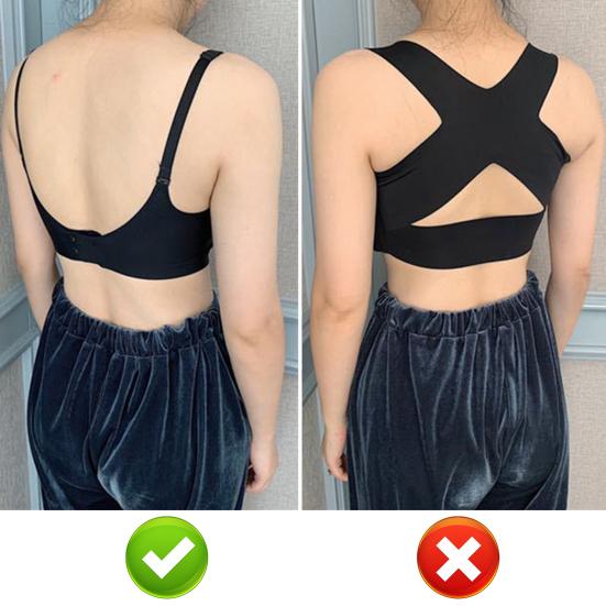Posture Corrector Bra for Women Wireless Push Up Back Support Bralette