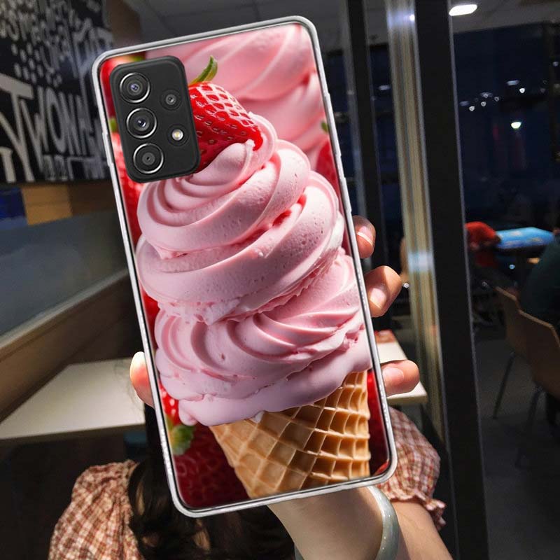 Colorful Ice Cream and Popsicles Phone Case for Samsung A54 A57 A37 A17 A14 A15 A12 A24 A34 A55 A35 A25 A52S A07 A05S A04S A22 A