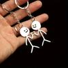 Mittelfinger Stickman Schlüsselanhänger süße Trend Schultasche Auto Schlüsselanhänger paar neue Schmuck Geschenk Schlüsselanhänger