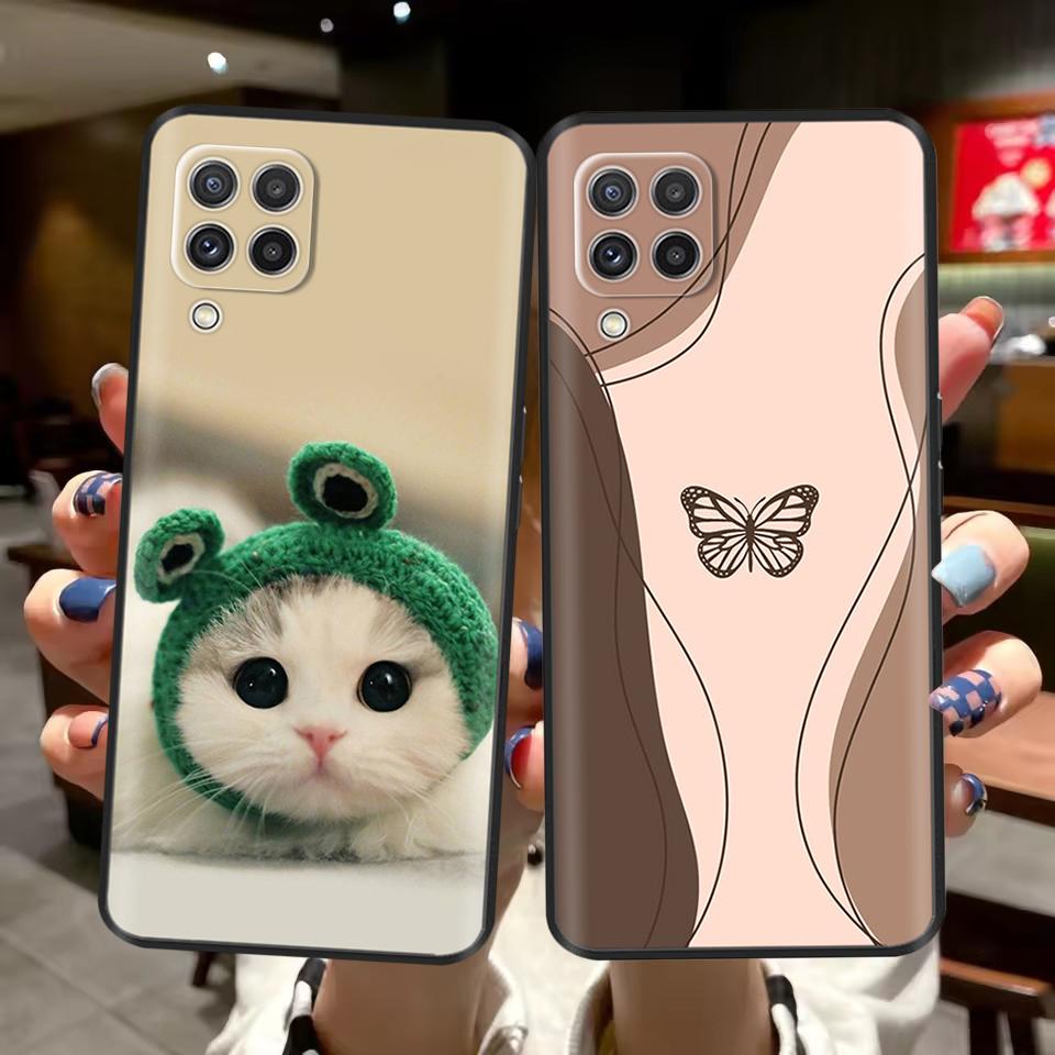 Phone Cover For Samsung Galaxy A22 Case A225F Painted Cute Panda Silicone Back Cover For Samsung Galaxy A22 5G Case A22S Bumper