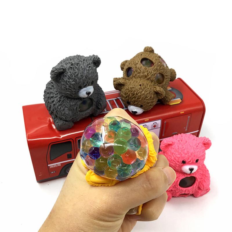 Hot! Silicone  Vent  Decompression  Toy Cartoon Animal Ball Stress Relief Colorful Fun Toys