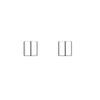 Square Stud Earrings Women's Minimalist Niche Design Geometric Earrings