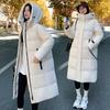 Women's Winter New Mid-length Hooded Cotton-padded Jacket with Knee-length Detail for Cold-proofing Korean Style Thickened Fashionable Coat