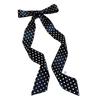Foulard en Soie Imprimé à Pois Style Vintage Tissu Doux Foulard de Cou Étroit Rayé Léger Respirant Foulard Accessoire Polyvalent pour le Cou