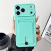 Candy Color Card Slot Holder Wallet Soft Case For iPhone 17 Air 16 15 14 Plus 13 12 11 17 Pro Max Shockproof Silicone Back Cover