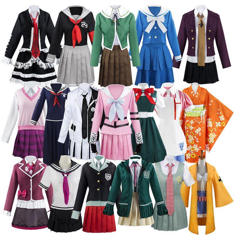 Halloween-Kostüme, Cosplay-Outfits, Danganronpa Damenkostüme, Spiel- und Anime-Performance-Kostüme, Cosplay auf Lager