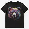 Colorful Paint Splash Bear Art Graphic Unisex T-shirt Tops Tees Unisex