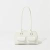 Retro Vintage Pu Tote Bowling Bag With Multiple Pockets For Daily Street Fashion