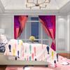 2pcs- Valentine's Day Character Print - Printed Curtain - Polyester Material - Suitable for Bedroom, Living Room, Study,