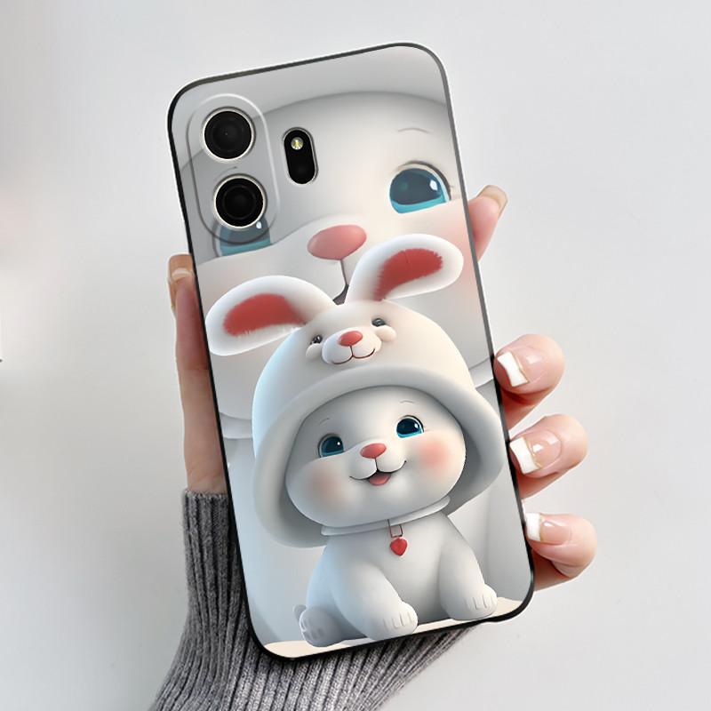För TCL NxtPaper 70 Pro Fodral Lyxigt Sött Kärlekshäst Roligt Mjukt Svart TPU Silikon Telefonfodral För TCL NxtPaper70 Pro Baksideskydd