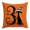 Halloween Pillow Covers 18x18 Inch Pumpkin Cat Witch Hat Stripe Couch Cushion Case Home Decor Washable