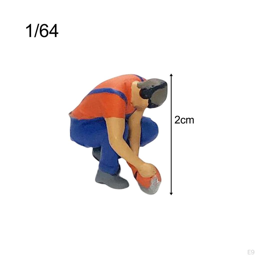 1/64 Figure Repairman Architecture Model Accessory Miniature Scenes Resin Doll Collections Micro