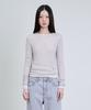 Deoaeteus Alpaca Wool Sheer Boatneck Pullover_Light Gray
