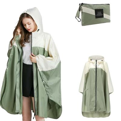 BeeChip Regenponcho Stilvolle Farbe Radfahren UV Wasserdicht Perfekt für und Outdoor-Aktivitäten Damen [Leicht, Wasserabweisend, Schema] Poncho,