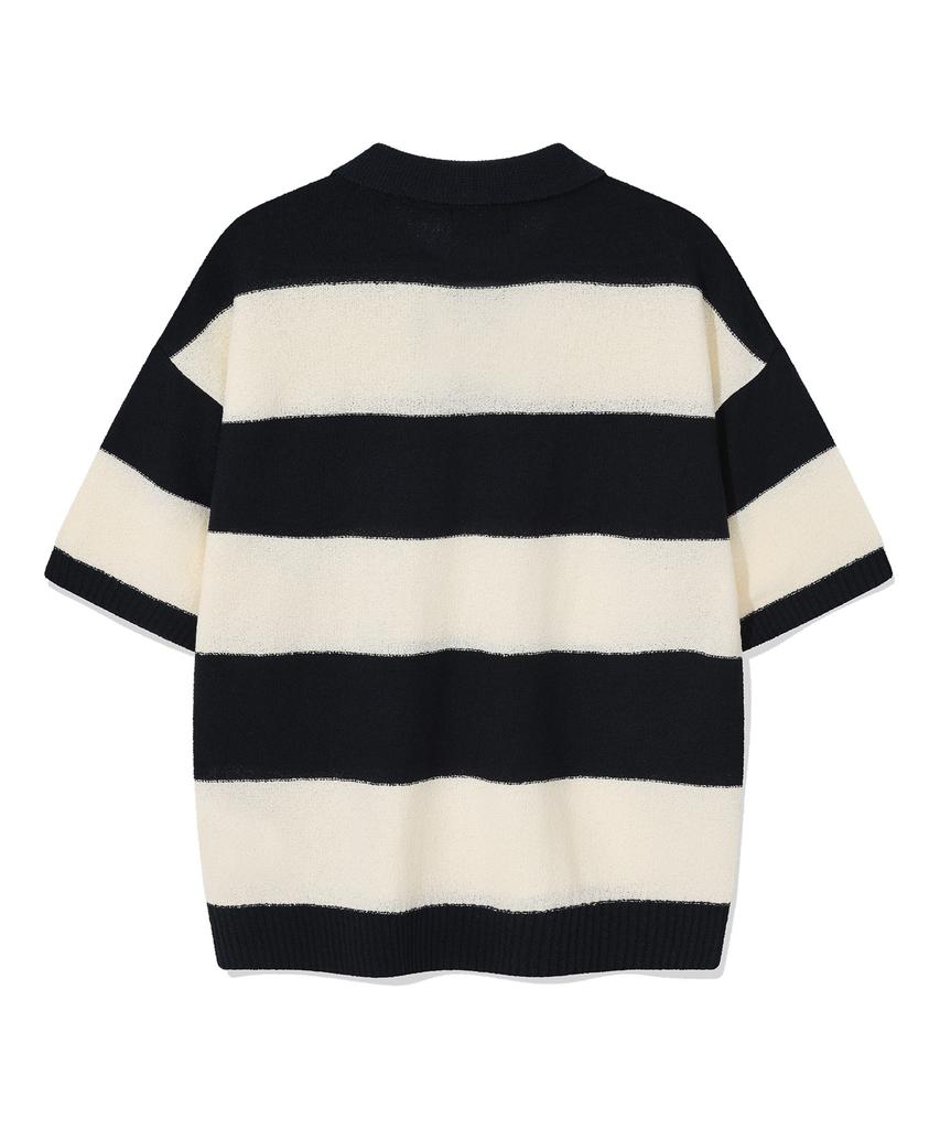 COVERNAT Rugby Half Knit Dark Navy