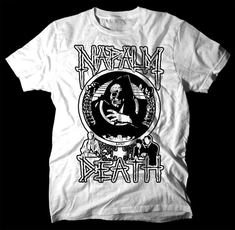 Napalm Death Live Corruption T Shirt WHITE All Sizes S-5XL All Death Metal