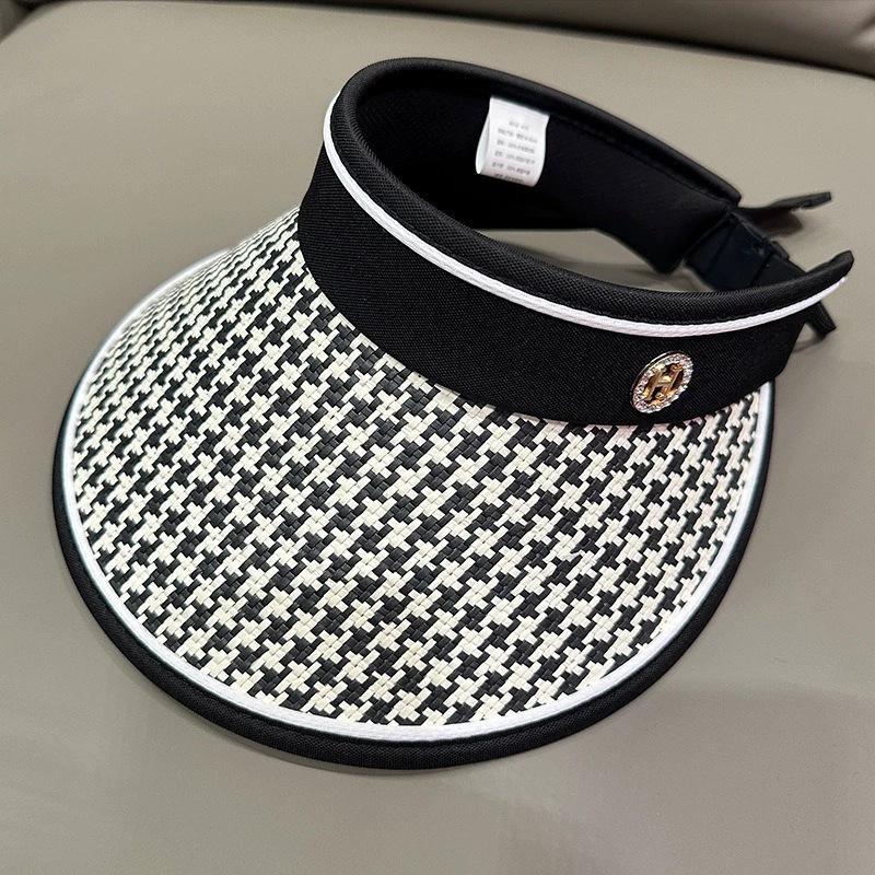Sunscreen hat summer female sunshade UV protection empty top vinyl shell hat large brim sunshade face outdoor cycling hat
