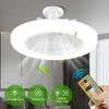 Ventilator de tavan 2 în 1 cu iluminare LED Lampă cu telecomandă bază convertizor E27 ventilație reglabilă pentru dormitor living acasă lanternă silentioasă 30w
