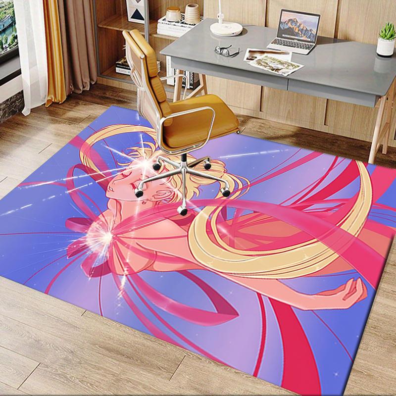Sailor Moon Chair Mat: Office Carpet, Oversized Rug for Home Decor, Sofa Mat, Desk Protector, Gift Idea for Any Room0126A