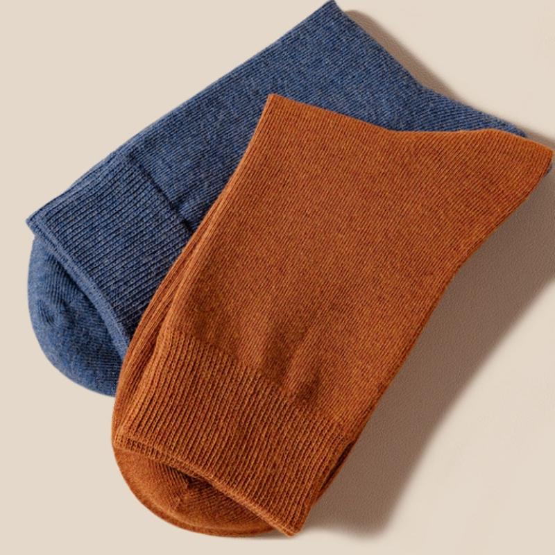 Socks Women's Solid Color Socks Autumn and Spring  Soft Breathable Socks