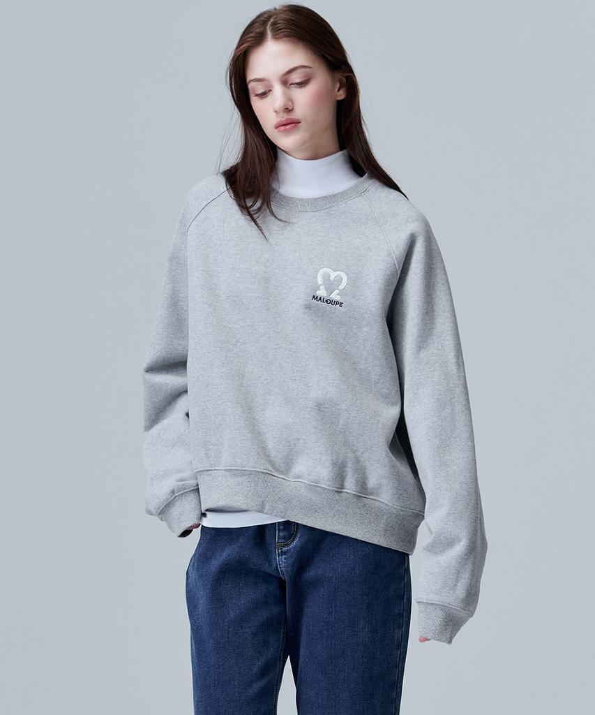 MALOUPE 5305 Brushed Raglan Sweatshirt (Gray)