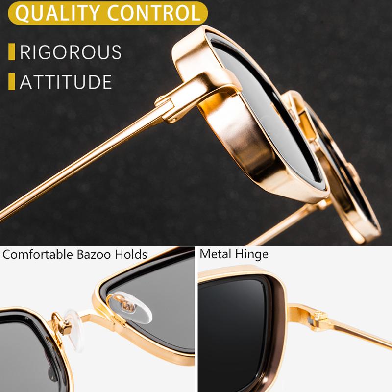 Charm Women Men UV400 Vintage Eyeglasses Square Unisex Eyewear Sunglasses Glasses Steampunk