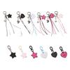 Vintage Star Heart Keychain Cute Cartoon Resin Ornament Sturdy Decorative Accessory For Home Office Decors