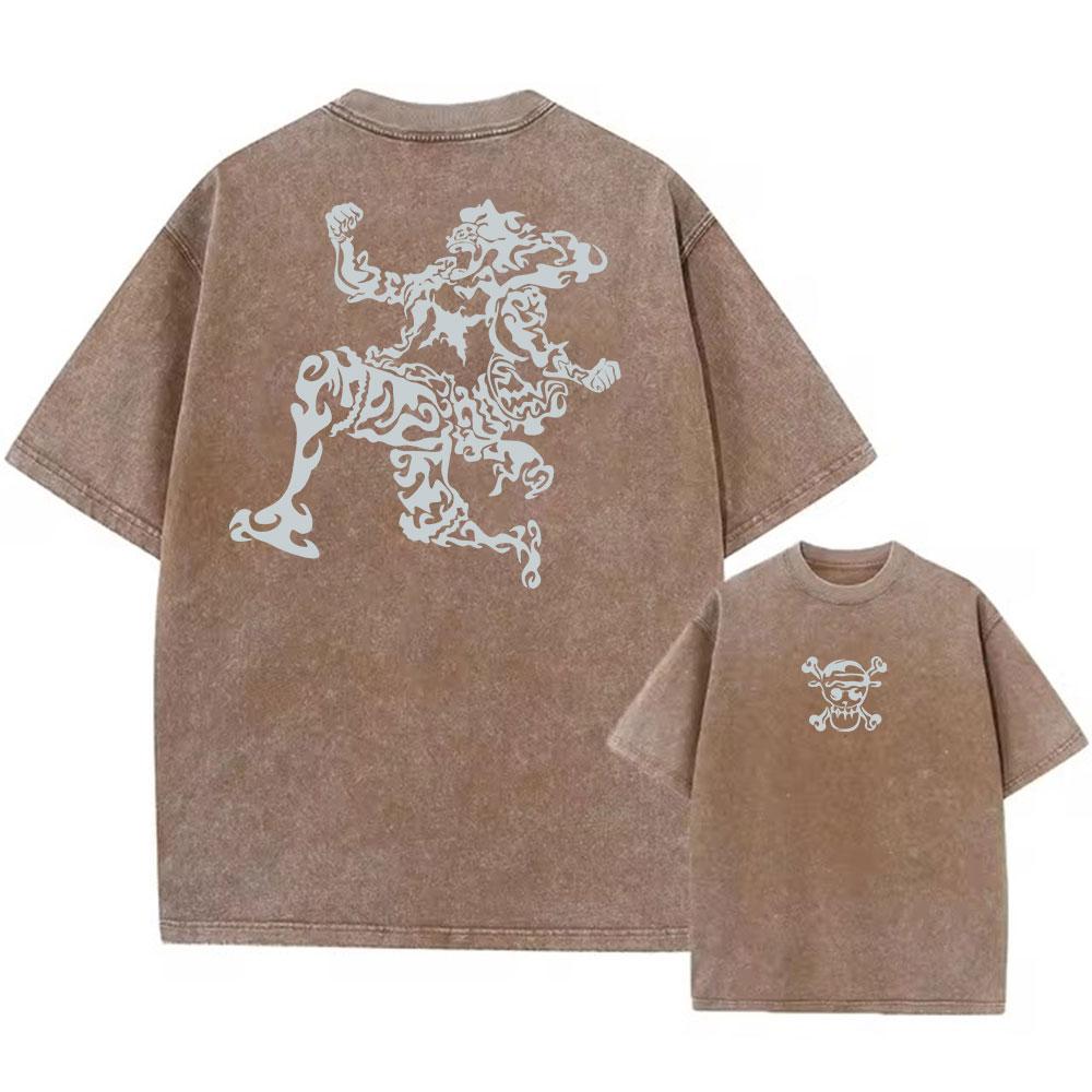 Men Streetwear T-Shirt Retro Vintage Washed Graphic T Shirt Men Harajuku Cotton Short Sleeve Tshirt Tops