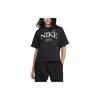 Nike Sportswear Classic Logo Print Loose Round Neck Short Sleeve T-Shirt Women Tops Black FQ6600-010