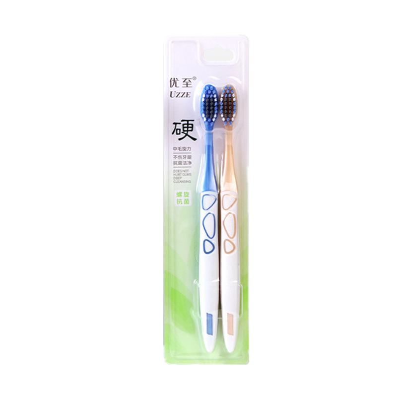 2/6pcs Set Men's Medium Hard Bristle Toothbrush, High-Quality, Adult Large Head, Individually Packaged, High-Density Bristles.