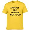 Tiere Sind Freunde Nicht Essen Grafik T-Shirt Herren S T-Shirt Slogan Vintage Oberteile Tumblr Vegan