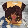 Bohemian Girls' Printed Women's Short Sleeved Casual Fashion Sexy T-shirt Top Women's Pattern Summer Large T-shirt Top Women's