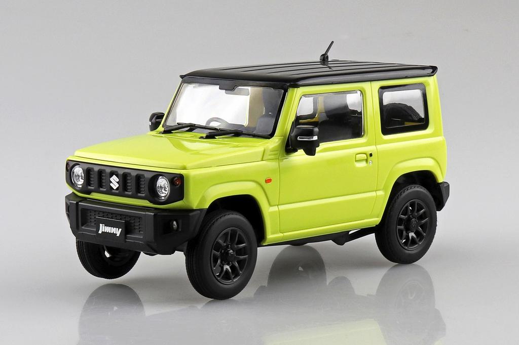 Aoshima Bunka Kyozai Rakupura Snap Car Series JB64 Jimny 2018 Kinetic Yellow Plastic Model Kit Co., Ltd. 1/24 No.03-KY Pre-colored (Automobile)