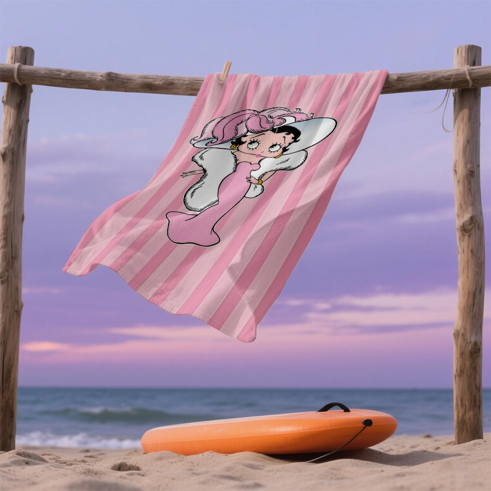 Cute B-betty B-boop Various Quick Drying Bath Towel Microfiber Beach Towel Light Weight Swimming Camping Yoga Beach Out