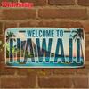 Pc Vintage Metal Plaque for Decorative Purposes Only Outdoor Sign Wall Decor (xcm) Welcome To Hawaii Aluminum Sign