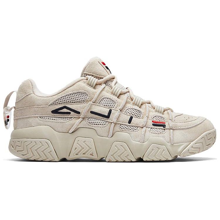 Fila Panini Classic Fashion Trendy Versatile Comfortable Low-Top Retro Basketball Shoes Women Sneaker Oatmeal F12W031228FOM