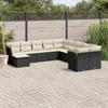Vidaxl 11-Cz. Garten-Sitzgruppe, Kissen Schwarzer Rattan Pe