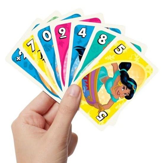 Mattel Game UNO Disney Princess Party Goods Card 112 Cards 2-10 Players Ages 7 Up Pink GYY69