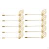 10pcs Sold Glue On Flower Brooch Pin DIY