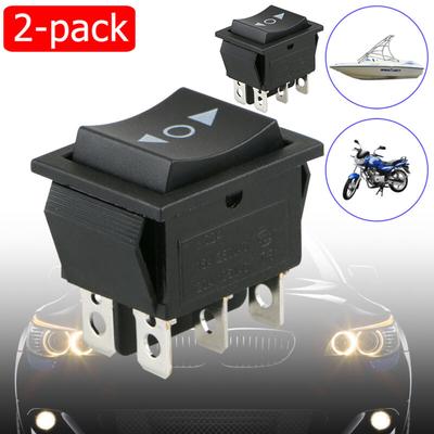 Mini Wippschalter Schwarz Doppelpolig/Doppelwurf Für Auto Motorrad Boot Zubehör
