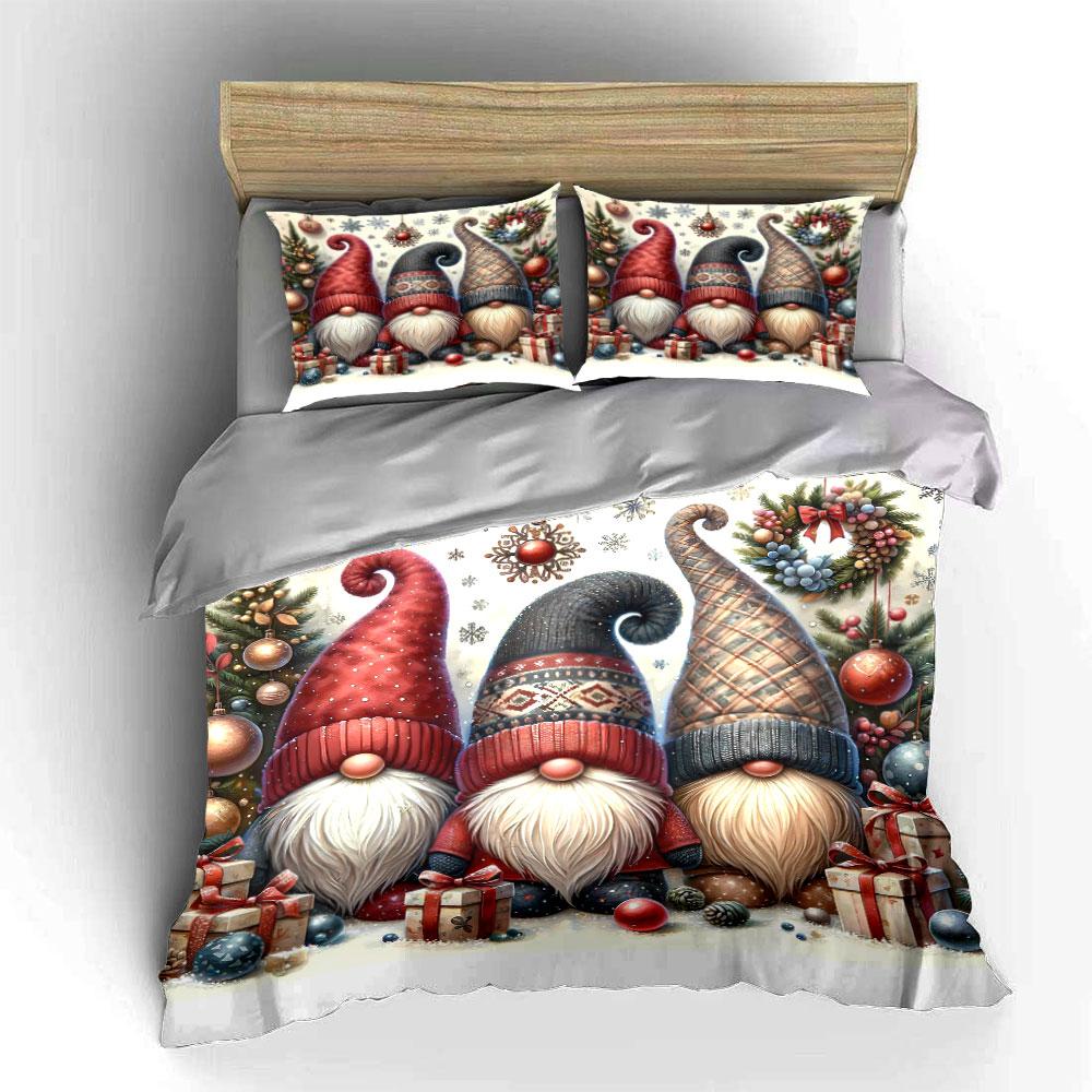 """Kerstkabouter Beddengoed Set" Beddengoed Dekbedovertrek Set Dekbedovertrek Kussenslopen""" (1 * Dekbedovertrek 2 * Kussenslopen, zonder dekbedvulling)