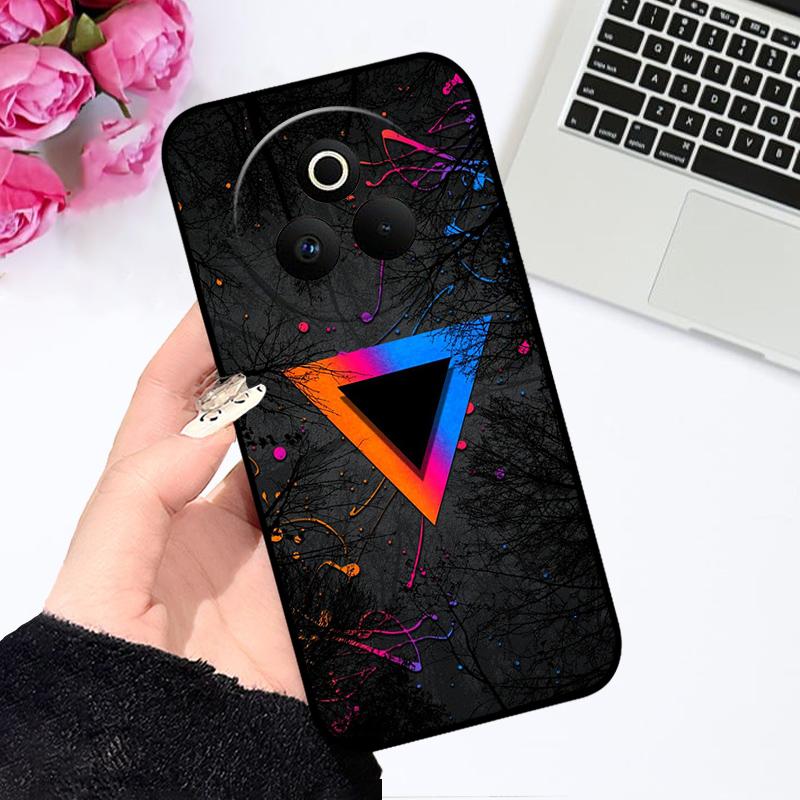 Case For Oppo Realme P3 Pro 5G Fashion Color Painted Silicone Soft Phone Cover For Realme P 3 Pro 5G Shockproof Bumper Shells