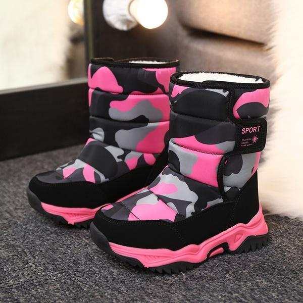 Winter Boys Girls Warm Shoes Kids Snow Boots Thick Plush Shoes Solid Kids Short Boots Winter Boots for Kids Warm Boots for
