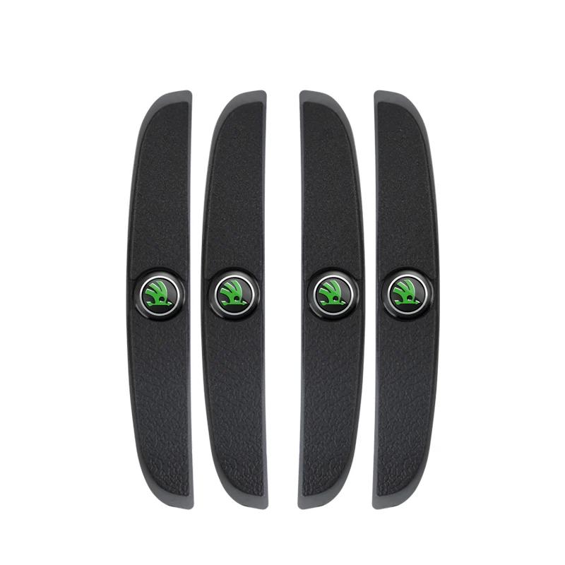 Autocollant de Voiture 4 Pièces Bande Anti-Collision en Caoutchouc Autocollants Protecteurs de Porte de Voiture Rétroviseur Pour Skoda Mk3 Yeti Kamiq Kodiaq Karoq O ulnm83